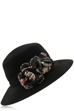 Μαύρο Μάλλινο Καπέλο - Marini Silvano | Γυναικεία Καπέλα