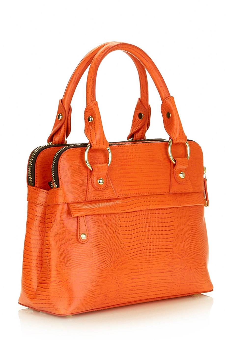 PIPPA Orange Leather Crossbody Bag