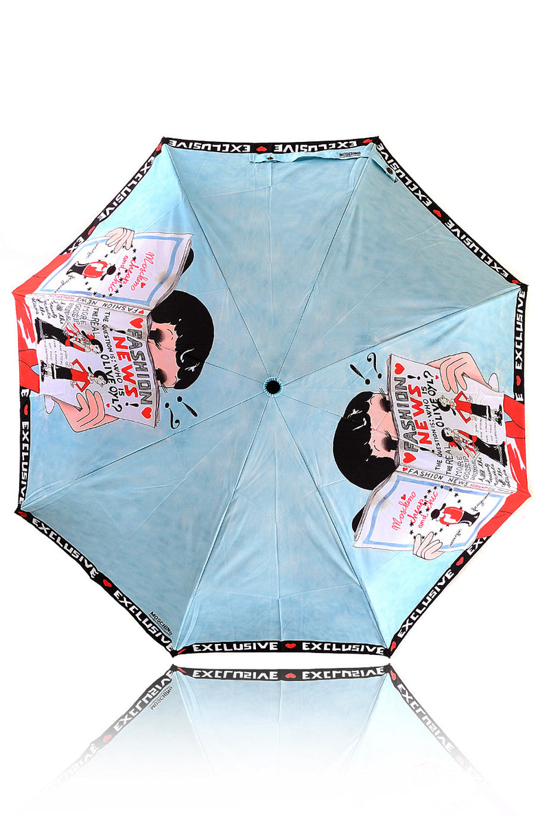 Μπλε Ομπρέλα με Σχέδιο - Moschino | Γυναικείες Ομπρέλες