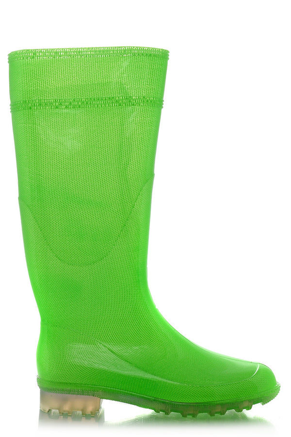 Φωσφοριζέ Πράσινες Γαλότσες - Raindrops | Γυναικεία Παπούτσια