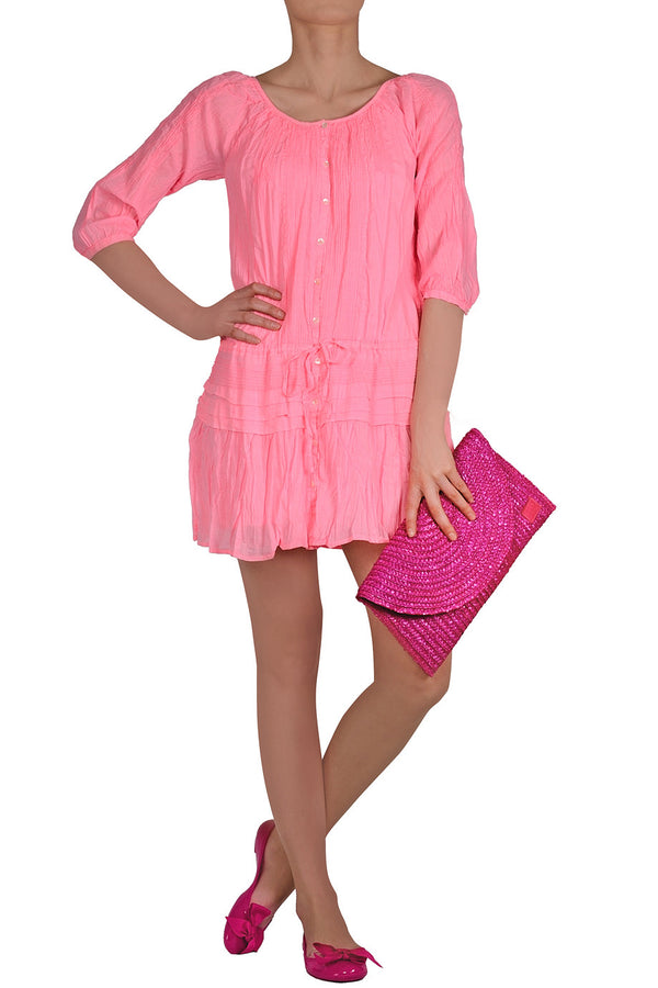 Φωσφοριζέ Ροζ Κοντό Φόρεμα | Φορέματα