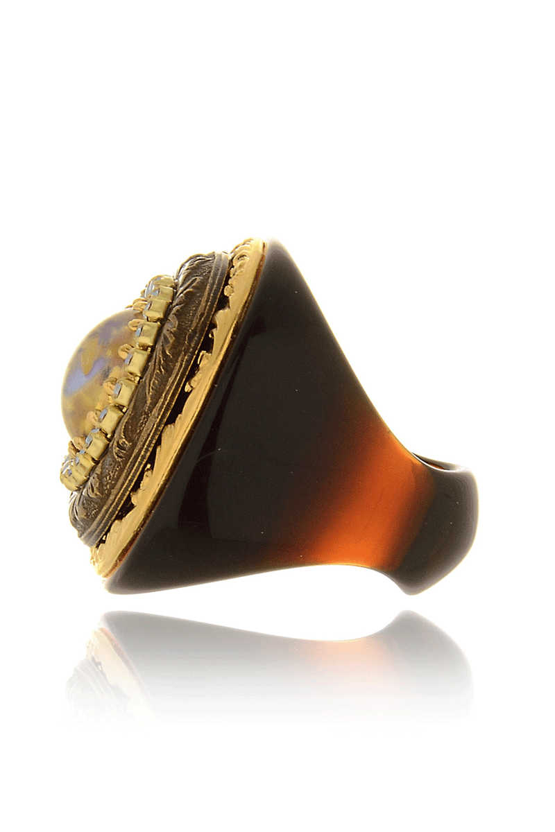 Χρυσό Δαχτυλίδι με Κρύσταλλα - Ringseclectic | Κοσμήματα