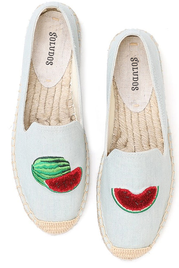 Watermellon Εσπαντρίγιες με Σχέδιο Καρπουζιού