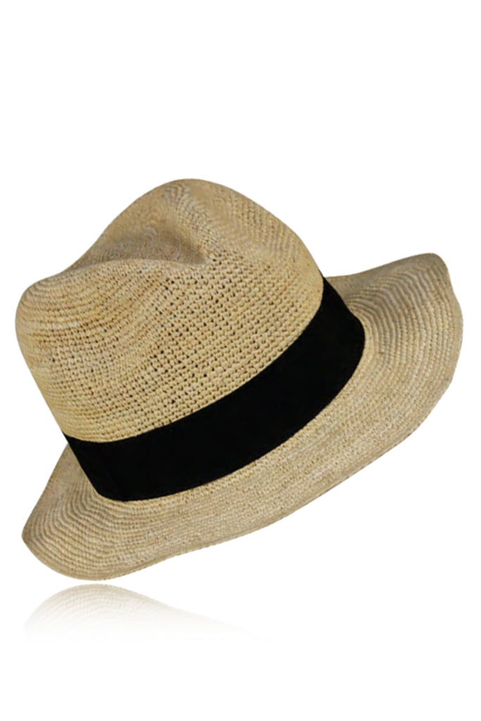 Cosmo Μπεζ Ψάθινο Καπέλο Παναμά | Γυναικεία Καπέλα Παναμά - Panama Hats