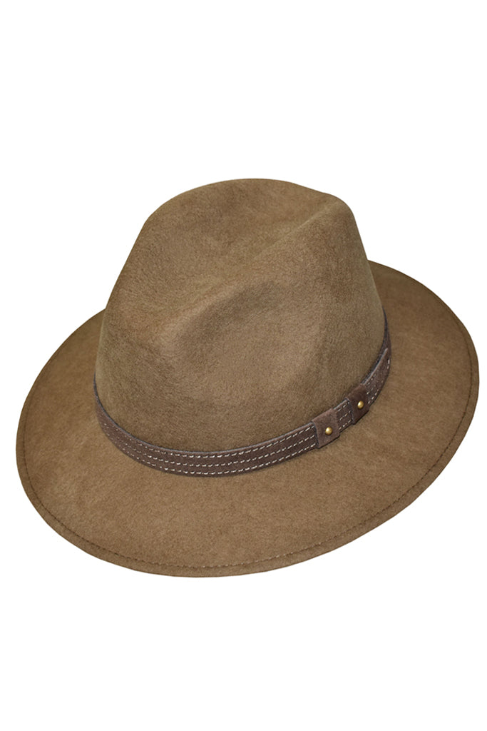 Miare Μάλλινο Καπέλο Fedora σε χρώμα Πούρου | Γυναικεία Καπέλα - Χειμερινά Καπέλα- Cappelli