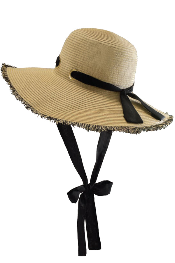 Carwyn Μπεζ Ψάθινο Καπέλο με Κορδέλα | Γυναικεία Καπέλα The Straw