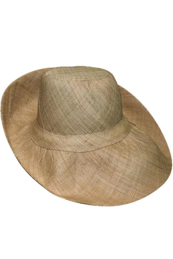 Kenzie Μπεζ Χειροποίητο Φαρδύ Καπέλο Μαδαγασκάρης