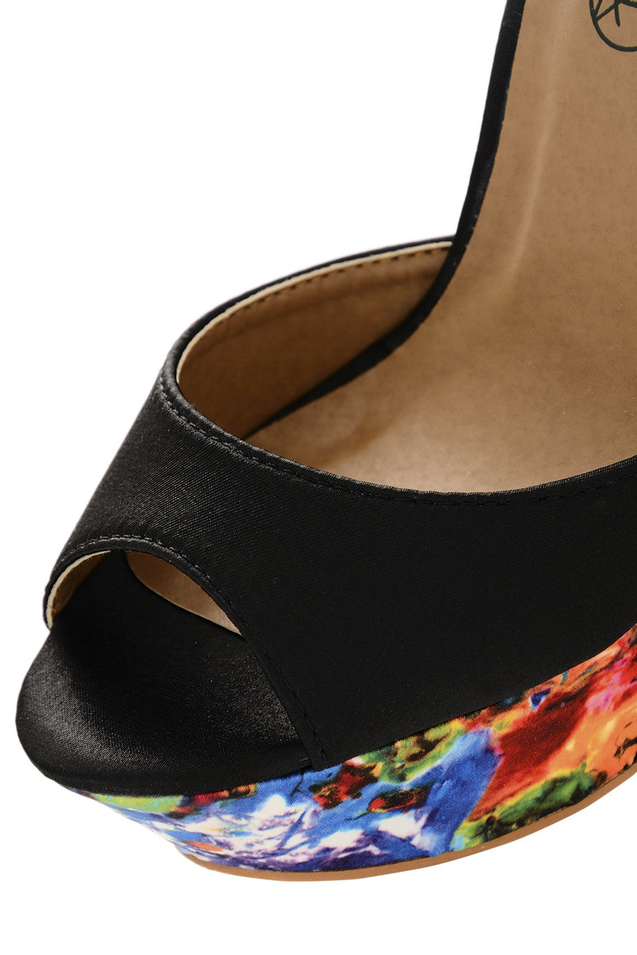 Μαύρες Φλοράλ Πλατφόρμες | Γυναικεία Παπούτσια
