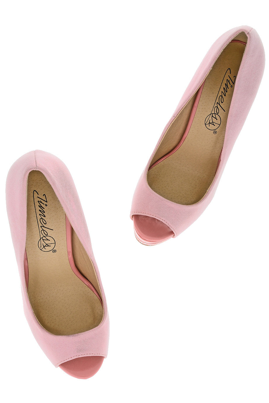 Μεταλλιζέ Ροζ Peep Toes | Γυναικεία Παπούτσια