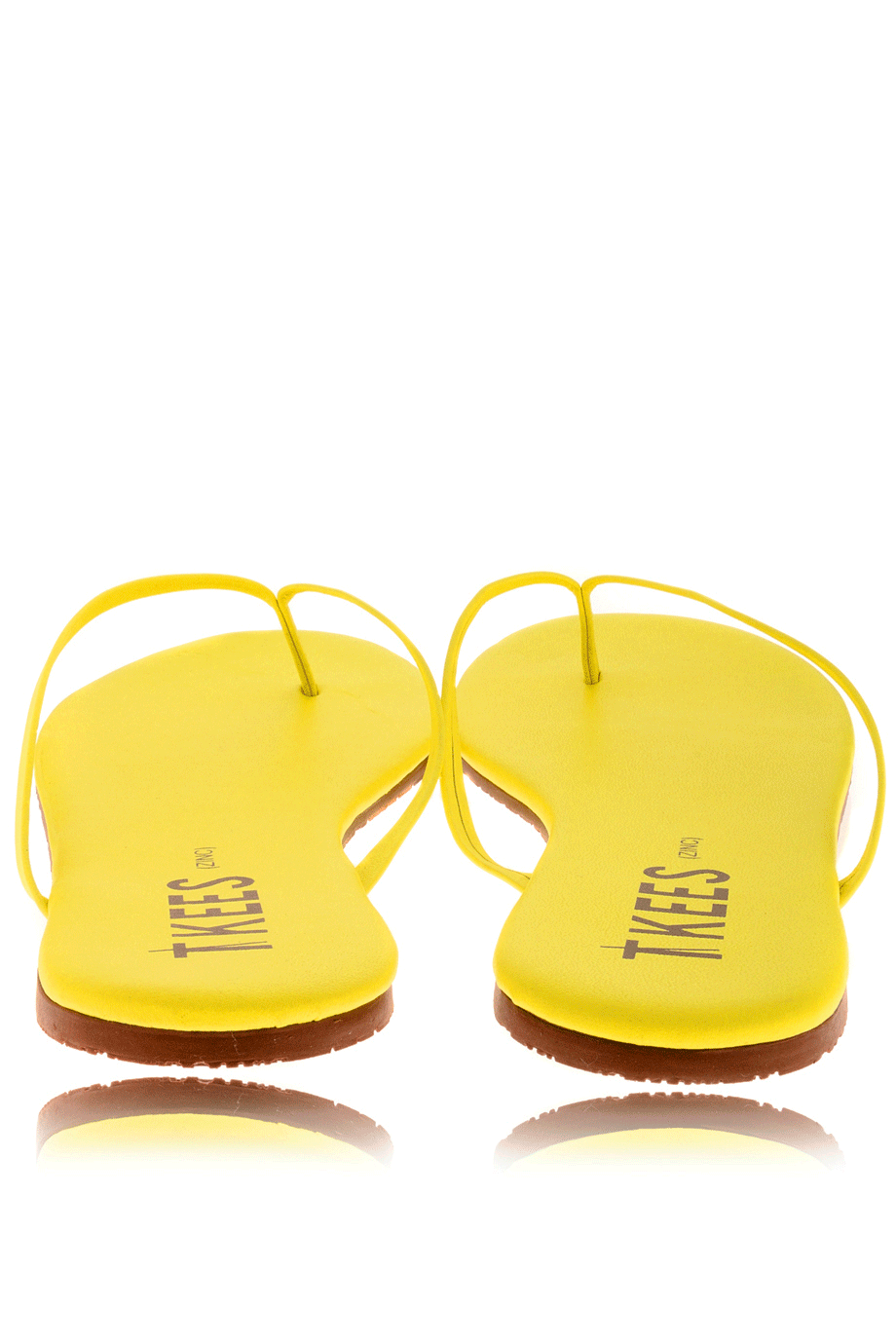 Neon Κίτρινα Δερμάτινα Σανδάλια - Tkees | Γυναικεία Παπούτσια