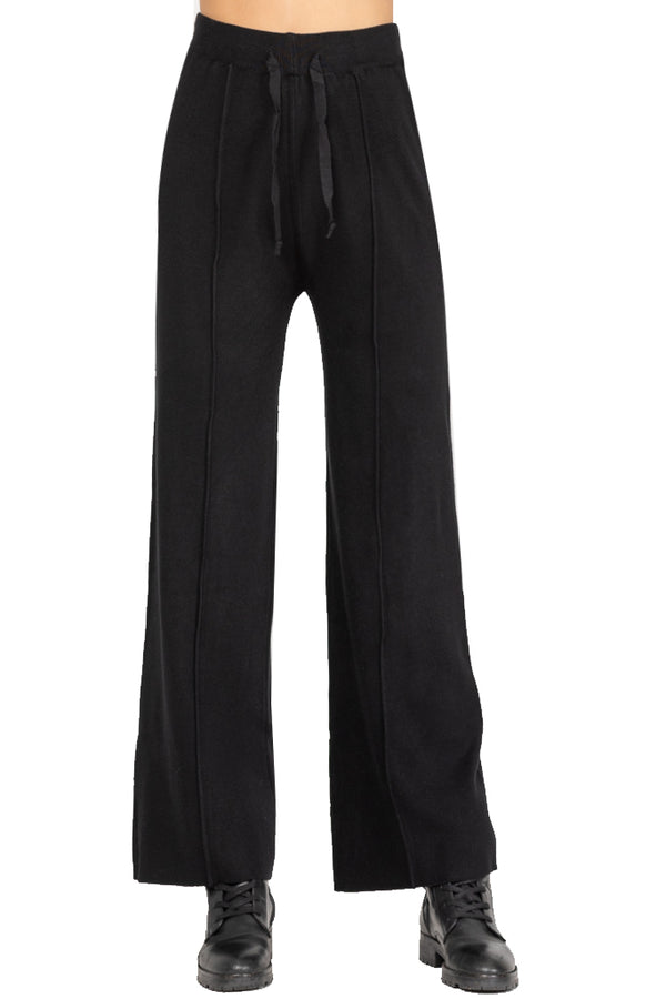 Solange Μαύρη Πλεκτή Παντελόνα | Γυναικεία Ρούχα - Παντελόνια - Πλεκτά