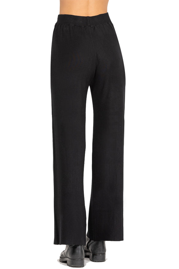 Solange Μαύρη Πλεκτή Παντελόνα | Γυναικεία Ρούχα - Παντελόνια - Πλεκτά