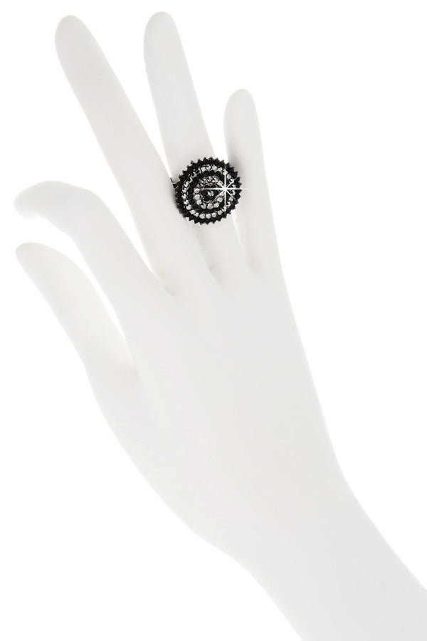 Μαύρο Στρογγυλό Δαχτυλίδι - Vanity Her | Κοσμήματα