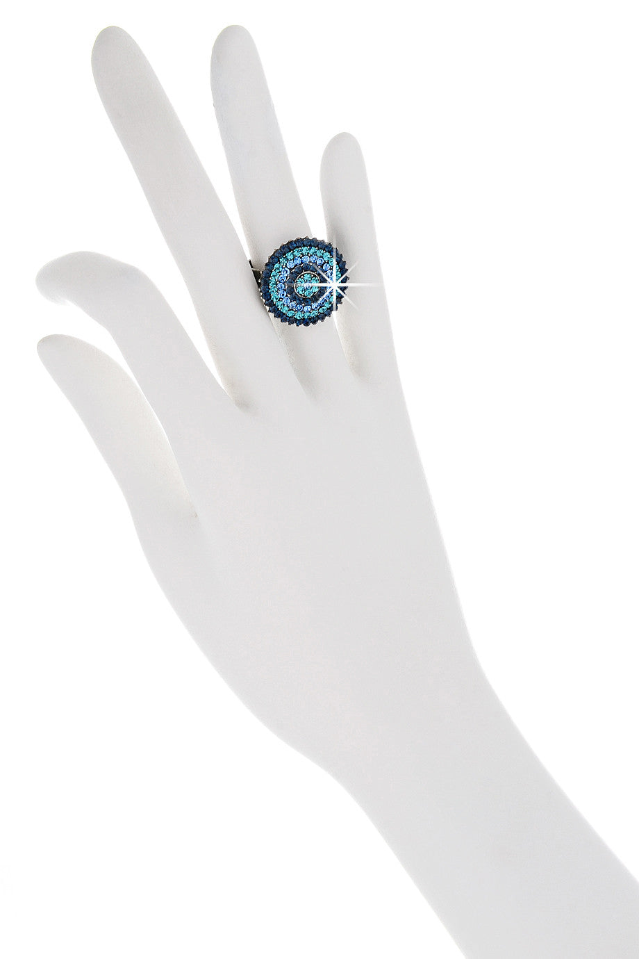 Μπλε Στρογγυλό Δαχτυλίδι - Vanity Her | Κοσμήματα