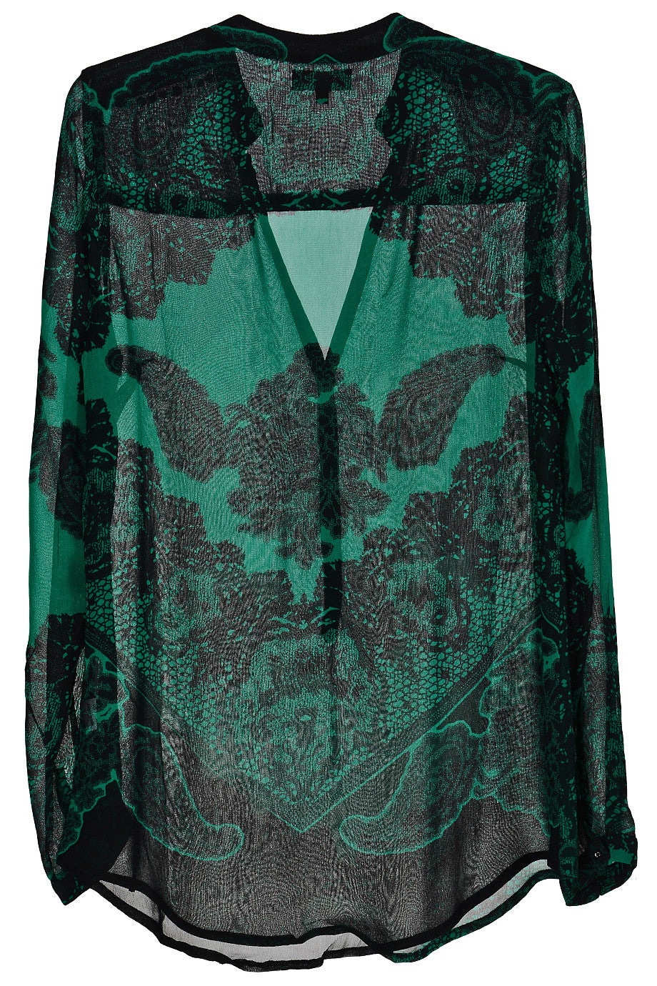 Πράσινη Βραδινή Μπλούζα με Λαχούρια | Γυναικεία Ρούχα