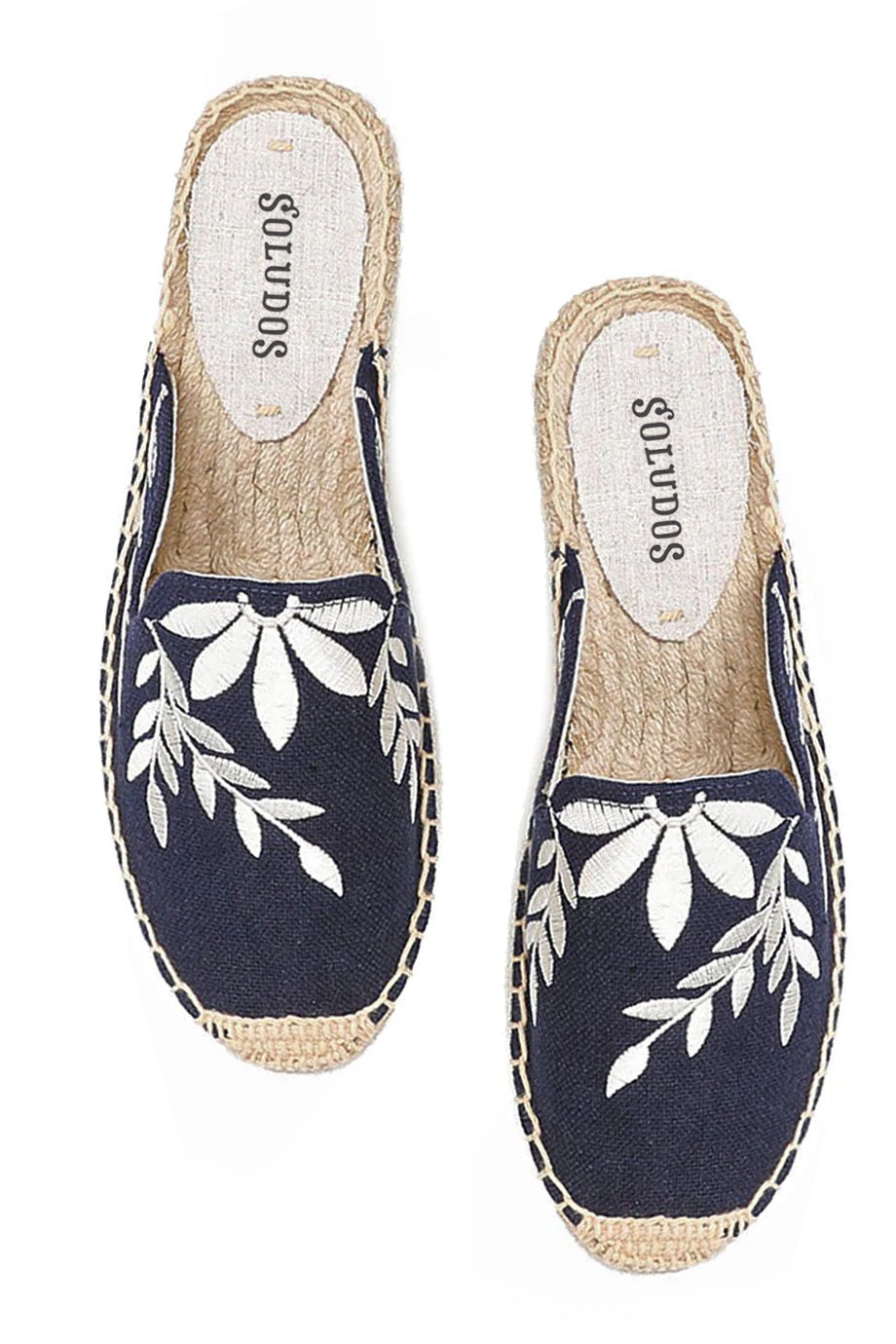 Sarlina Blue Multicolor Espadrilles with Embroidery